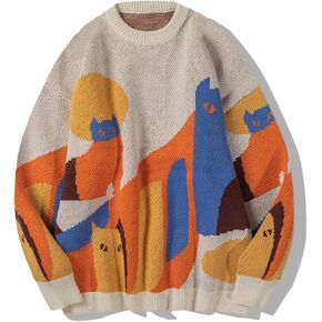 Aelfric Eden Cartoon Dinosaur Sevents Crewneck Printed Pullover Sweater Straips raids in Kuwait