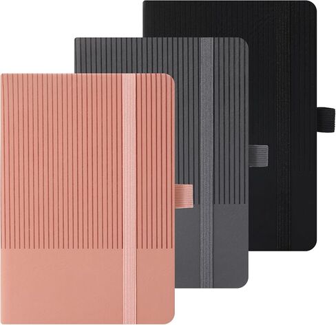 Bobo Rabbit 3 Pack Pocket Journal Notebooks A6 Size Small Mini Notebook for Note the the Grapcover Leather College محكم بها منصات ملاحظات مبطنة للنساء الرجال in Kuwait