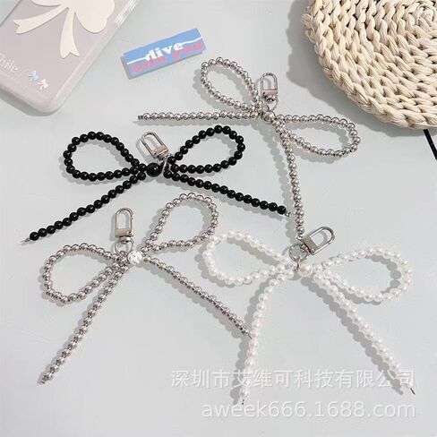 2 PCS Bear Bow keychain ، سحر القلب الفضي ، حقيبة Bowknot على طراز Y2K ومفاتيح السيارات in Kuwait