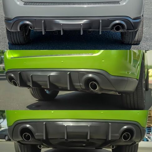 Rear Diffuser Lip 5Pcs Glossy Black Compatible with for Dodge Durango 2011-2024 Rear Diffuser Lip Splitter Spoiler with Shark Fin & Dual Tips in Saudi Arabia
