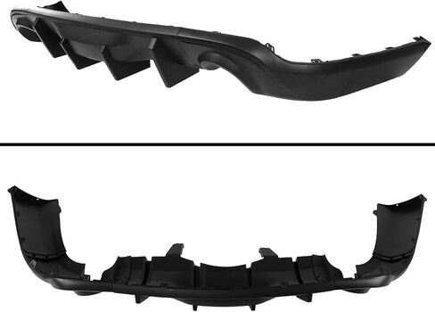 Rear Diffuser Lip 5Pcs Glossy Black Compatible with for Dodge Durango 2011-2024 Rear Diffuser Lip Splitter Spoiler with Shark Fin & Dual Tips in Saudi Arabia
