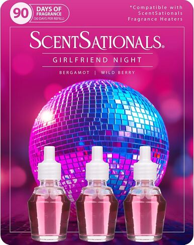 Scentsationals عطر زيت سد زيت في الهواء معطرات الهواء 3 عبوات - ليلة صديقة - متوافقة مع نشرات الرائحة والانصهار ، العطور المنزلية طويلة الأمد ، 0.8 أوقية لكل منهما in Saudi Arabia