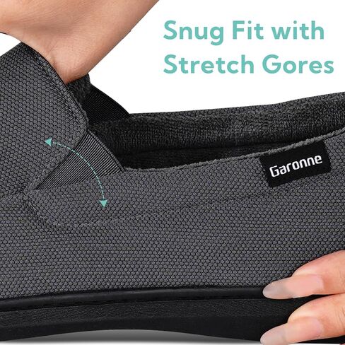 Men's Minimalist Memory Foam Slippers for Indoor/Outdoor, Breathable Knit House Shoes with Nonslip Rubber Sole in Kuwait