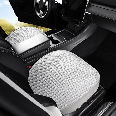 غطاء مقعد السيارة 3pcs أغطية المقعد الأمامي والخلفي لنموذج Tesla Model Y 2020-2024 قاع المقعد ، واقي وسادة المقعد الأبيض الأصلي للألوان البيضاء بدون مسند الظهر (نموذج ذ أبيض) in Kuwait