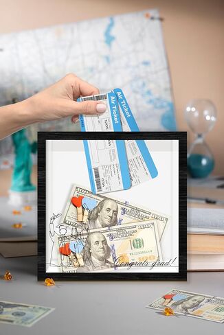 إطار صندوق ظل السفر الأسود مع فتحة ، أفضل ذكرياتي معك إطارات الصناديق للصناديق ، صندوق ذاكرة 8 × 8 للتذوق ، هدايا شهر العسل والزخارف ، 03 in Kuwait