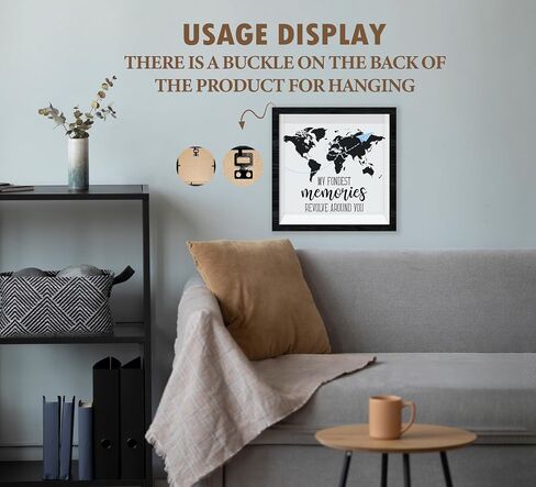 Black Travel Shadow Box Frame with Slot, My Best Memories are with You Boxes Frames for Fund, 8x8 Memory Box for Keepsakes, Honeymoon Gifts and Decorations, 03 in Saudi Arabia