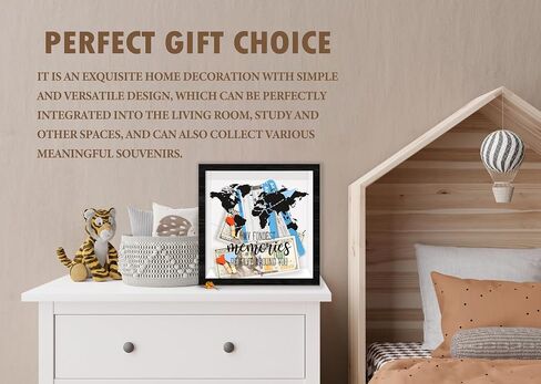 Black Travel Shadow Box Frame with Slot, My Best Memories are with You Boxes Frames for Fund, 8x8 Memory Box for Keepsakes, Honeymoon Gifts and Decorations, 03 in Saudi Arabia