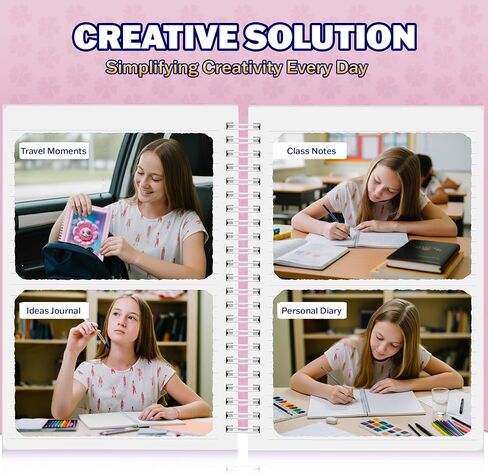 Omatek Smart Technologies Notebook Spiral Notebook A5 - دفتر حلزوني غلاف لطيف مع غطاء ثلاثي الأبعاد لامع ، 80 ورقة - أطفال ، دفتر ملاحظات الفتيات والفتيان ، دفتر ملاحظات هدايا - زهرة مبتسم in Saudi Arabia