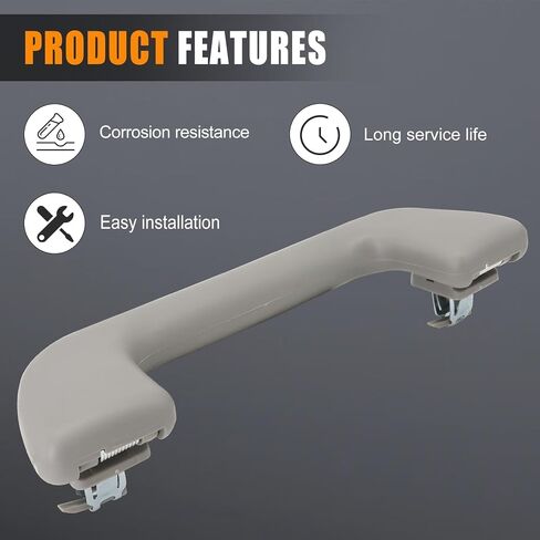 74610-52020 Rear Roof Pull Grab Handle Fit for Toyota Yaris Corolla Vios Rav4 Grab Rail Handle Rear Handrail with Hook,Gray in Saudi Arabia
