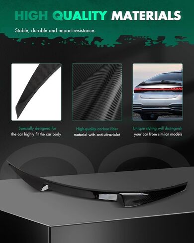 Scitoo ABS Roof Spoiler يناسب 2005-2023 لكرايسلر 300 1PC لامع سقف النافذة الخلفية السوداء لامعة in Kuwait