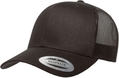 Flexft Snapback Classic Trucker Hat 6006 (أسود) in Kuwait