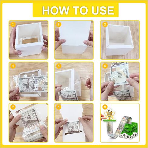 Neon Video Game Birthday Money Box for Cash Pull ، Happy Birints Higds for Money سحب بطاقة ، 50pcs أكياس شفافة in Kuwait