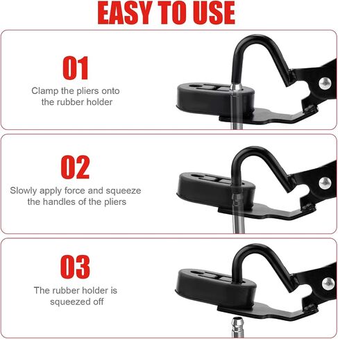 Exhaust Hanger Removal Tool & 4pcs 4-Hole Rubber Exhaust Hangers Kit, Universal Muffler Hanger Removal Pliers Muffler Hanger Tool Exhaust Hanger Pliers for Cars Trucks in Saudi Arabia