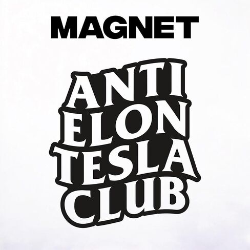 Anti Elon Tesla Club Sticker | Funny Car Stickers for Model 3 Y X, Cybertruck, Electric Car | Waterproof Bumper Sticker, Heavy Duty Vinyl Decal in Kuwait