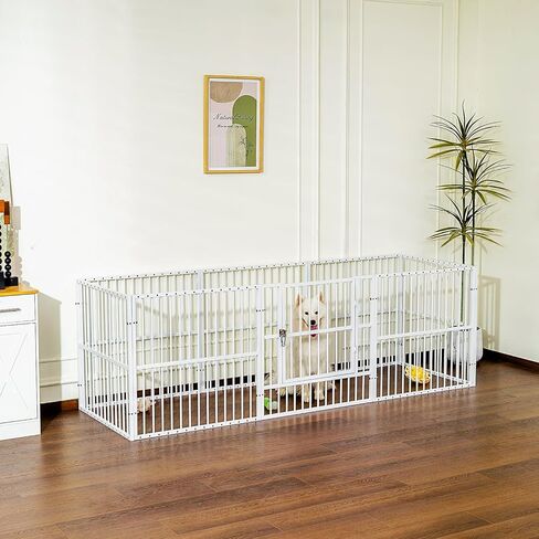 Playpen Dog - 32 "قلم الكلب ، قلم جرو شاق مع الباب ، آمن وقوي ، تجميع سهل للعب الأليف الداخلي/الخارجي للحيوانات الأليفة in Kuwait