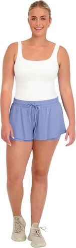 Harmony and Balance 2-in-1 Flowy Athletic Shorts with Built-in Liner for Women, Quick-Dry, Running, Yoga, Gym, Tennis Shorts in Saudi Arabia