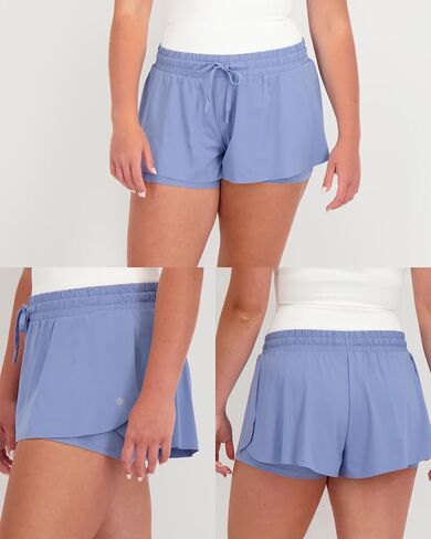 Harmony and Balance 2-in-1 Flowy Athletic Shorts with Built-in Liner for Women, Quick-Dry, Running, Yoga, Gym, Tennis Shorts in Saudi Arabia