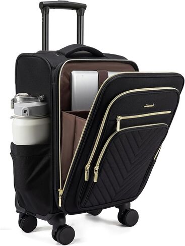 LoveVook Carry On Luggage 22x14x9 Airline Airline المعتمدة ، بحقائب تحمل 20 بوصة على عجلات ، حقيبة Rolling Softside مع TSA Lock للنساء الرجال ، أمتعة سفر خفيفة الوزن in Saudi Arabia