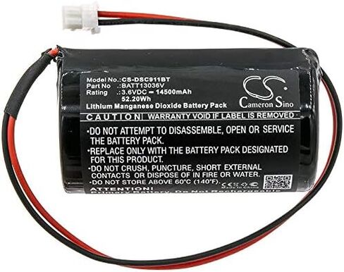 بطارية بديلة لـ DSC PGX901 PGX911 PowerG PG9911 PowerG PG9911 Siren BATT13036V (14500 مللي أمبير) in Kuwait