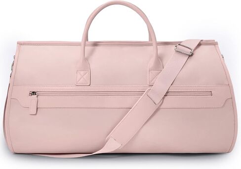 نبل سفر طية NO GO DUFFEL BAG ، 2-في 1 قابلة للتحويل Garment Weekender Bag & Suit Carrier ، Warge Carry On Duffle Bag للرجال والنساء ، حقيبة جلدية بين عشية وضحاها مع مقصورتين للأحذية-أبيض in Kuwait