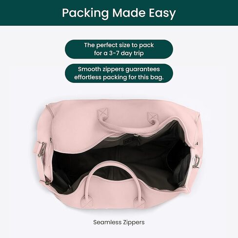 نبل سفر طية NO GO DUFFEL BAG ، 2-في 1 قابلة للتحويل Garment Weekender Bag & Suit Carrier ، Warge Carry On Duffle Bag للرجال والنساء ، حقيبة جلدية بين عشية وضحاها مع مقصورتين للأحذية-أبيض in Kuwait