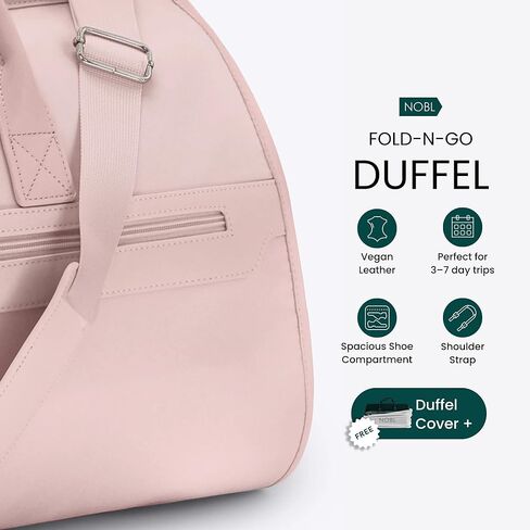 نبل سفر طية NO GO DUFFEL BAG ، 2-في 1 قابلة للتحويل Garment Weekender Bag & Suit Carrier ، Warge Carry On Duffle Bag للرجال والنساء ، حقيبة جلدية بين عشية وضحاها مع مقصورتين للأحذية-أبيض in Kuwait