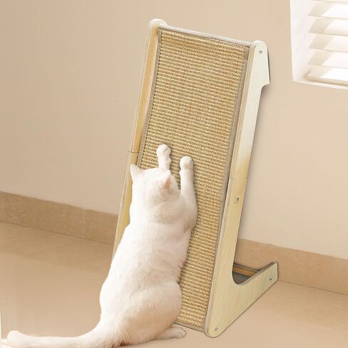 Cat Scratcher ، لوحة خدش القط على شكل حرف L - تحمي الأثاث ، والأرضيات المثبتة مع لعبة الماوس ، و Catnip مغروس in Kuwait