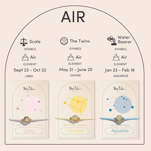 Zodiac Bracelet Hair Ties – Premium Element-Inspired Accessories for Each Zodiac Sign (GEMINI) in Saudi Arabia