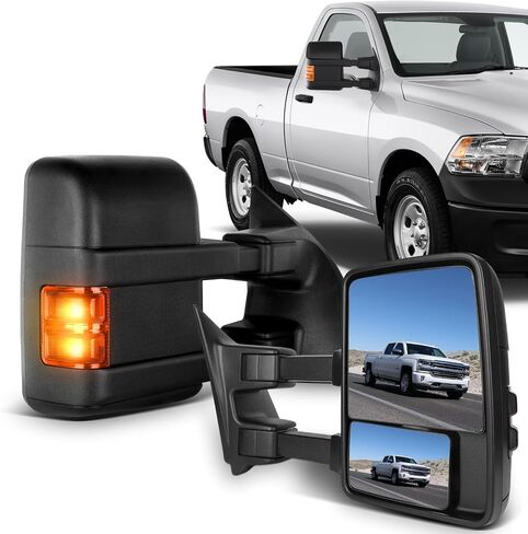 ECCPP Towing Mirrors for 99-07 for Ford for F250 for F350 for F450 for F550 Super Duty Door Side Manual Mirrors Black Set Pair Driver and Passenger (2000 01 02 03 04 05 06 for Ford) in Saudi Arabia