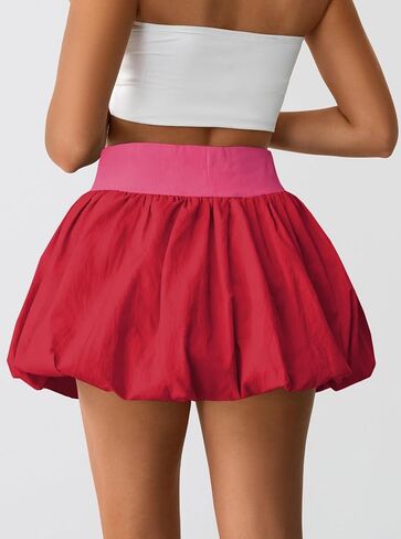SOFIA'S CHOICE Women's Bubble Mini Skirt Puffy Hem High Waisted Short Skirts in Saudi Arabia