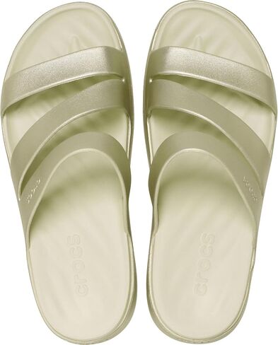 Crocs Women's Getaway Strappy Sandals, Pink Milk Glitter, 6 in Saudi Arabia
