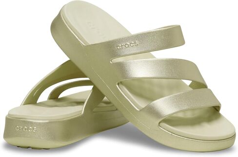 Crocs Women's Getaway Strappy Sandals, Pink Milk Glitter, 6 in Saudi Arabia