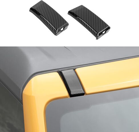 تغطية عمود زجاج الأماكن الزجاجية Cherocar سقف السقف السكك الحديدية رف تصاعد Cap Trim Trim For 2021 2022 2023 2024 2025+ Ford Bronco Overhead Compartment Cover Cover Expression in Kuwait