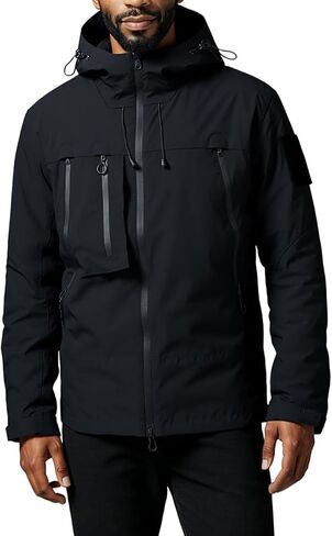 Men's zipper jacket; Men's windproof jacket; Lightweight waterproof hooded coat; Sports autumn and winter jacket. in Saudi Arabia