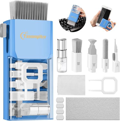 منظف ​​لوحة المفاتيح لتنظيف لوحة المفاتيح ، كل ذلك في شاشة كمبيوتر واحدة ونظافة الكمبيوتر المحمول ، مجموعة تنظيف الكمبيوتر المحمول الإلكترونية المحمولة المضغوطة مع فرشاة ناعمة ورذاذ لخطوط الدفاع عن طراز Macbook iPad iPhone ، الأسود in Kuwait