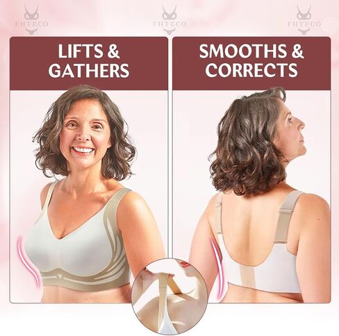 Smoothing Bra Anti Sagging Wireless Push Up Bras for Women No Underwire Full Coverage Bra Comfy Bras for Women in Saudi Arabia