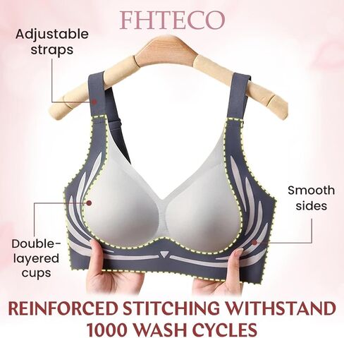 Smoothing Bra Anti Sagging Wireless Push Up Bras for Women No Underwire Full Coverage Bra Comfy Bras for Women in Saudi Arabia