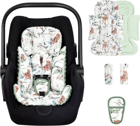 TANOFAR Car Seat Head Support Baby - Infant Car Seat Insert for Newborn Girls Boys - Soft Carseat Head Support for Infant - Newborn Carseat Insert for Car Seats, Strollers, Swings, Bouncer (Elephant) in Saudi Arabia