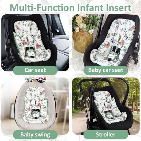 TANOFAR Car Seat Head Support Baby - Infant Car Seat Insert for Newborn Girls Boys - Soft Carseat Head Support for Infant - Newborn Carseat Insert for Car Seats, Strollers, Swings, Bouncer (Elephant) in Saudi Arabia