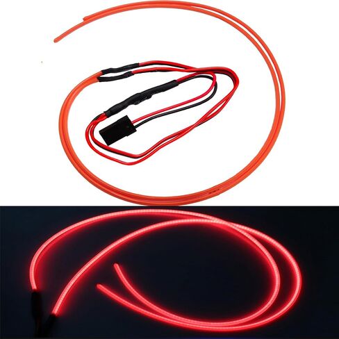 Luminous RC LED Light Strip Flexible Cuttable for SCX24 TRX4M UTB18 1/24 1/18 Crawlers Upgrade Components (Pinkish Purple) in Saudi Arabia