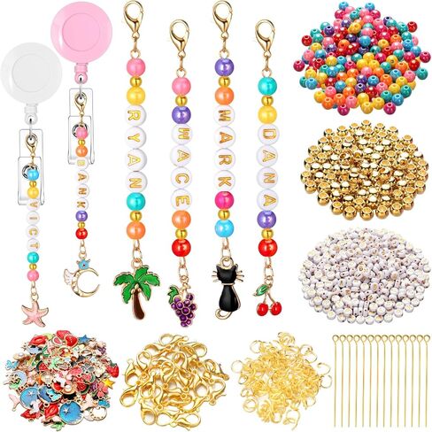 Suncalla 653 PCS DIY Nurse -keychain Making Kit Clip ممرضة ممرضة على سحر شارة بكرة الشارة للمساعد الطبي الطبيب إكسسوارات عمل زميل في العمل in Saudi Arabia