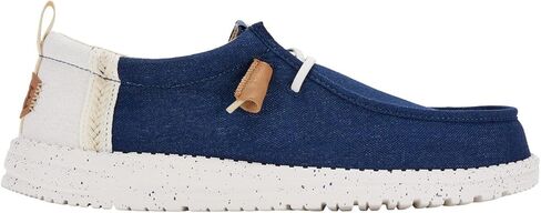 HEYDUDE Wally Craft Linen White/Stone Grey Size 10, Men’s Shoes, Men's Slip-on Loafers, Comfortable & Light-Weight in Saudi Arabia