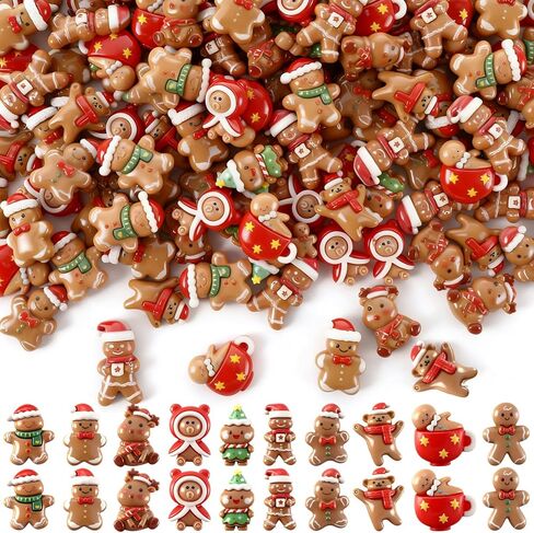 Wesiti 200 Pcs Halloween Resin Charms for Crafts Halloween Embellishments Mini Flat Resin Charms for Jewelry Making Miniatures Ornaments Beads for DIY Craft Supplies Embellishments Scrapbook in Kuwait
