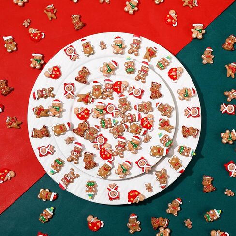 Wesiti 200 Pcs Halloween Resin Charms for Crafts Halloween Embellishments Mini Flat Resin Charms for Jewelry Making Miniatures Ornaments Beads for DIY Craft Supplies Embellishments Scrapbook in Kuwait