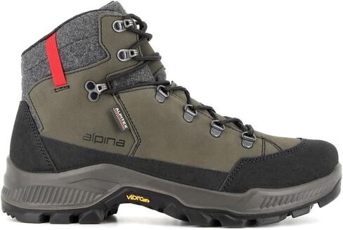 Alpina STADOR Premium Hiking Boots | Ankle High | Waterproof | Breathable Membrane | Vibram Sole | Slip Resistant | Made in Europe in Saudi Arabia