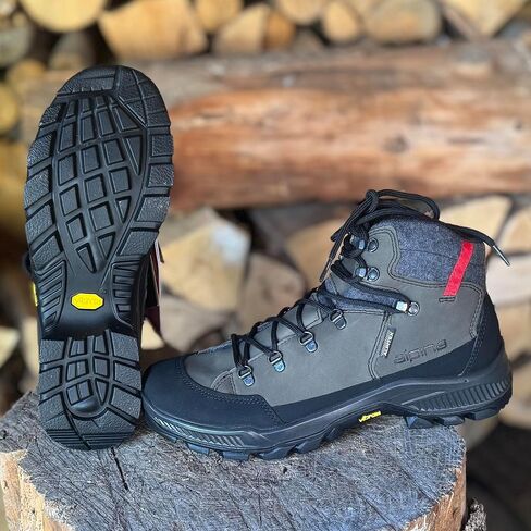 Alpina STADOR Premium Hiking Boots | Ankle High | Waterproof | Breathable Membrane | Vibram Sole | Slip Resistant | Made in Europe in Saudi Arabia