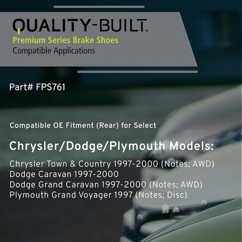 Premium - استبدال أحذية الفرامل للوقوف الخلفي OE 1990-2008 SAAB/Subaru (9-2x ، Forester ، Impreza ، Legacy) - FPS794 in Kuwait