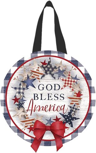 Briarwood Lane Red White and Beautiful Wood Door Hanger in Saudi Arabia