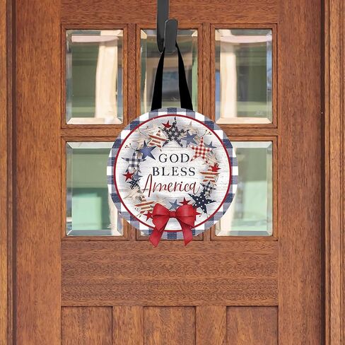 Briarwood Lane Red White and Beautiful Wood Door Hanger in Saudi Arabia