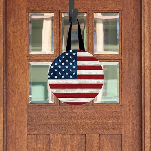 Briarwood Lane Red White and Beautiful Wood Door Hanger in Saudi Arabia